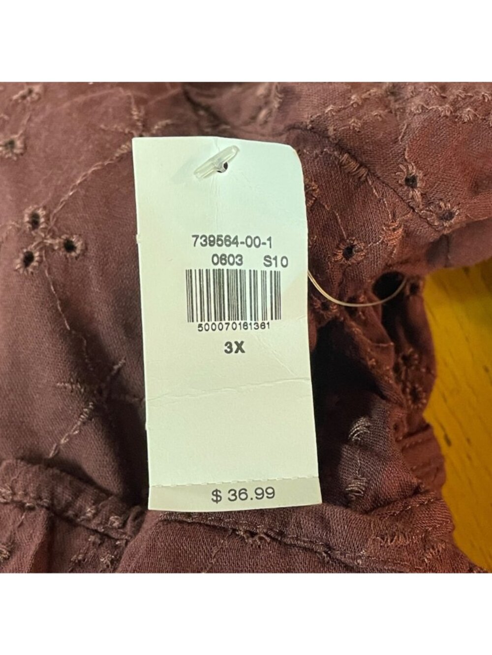 Old Navy Embroidered Eyelet Lace Babydoll Peplum Top Sz 3X Boho Festival - Picture 8 of 8